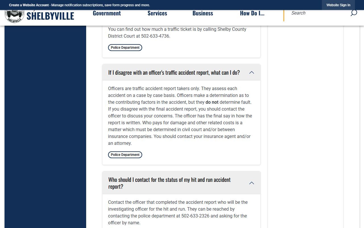 Shelby County arrest records and Shelbyville Police warrant FAQ