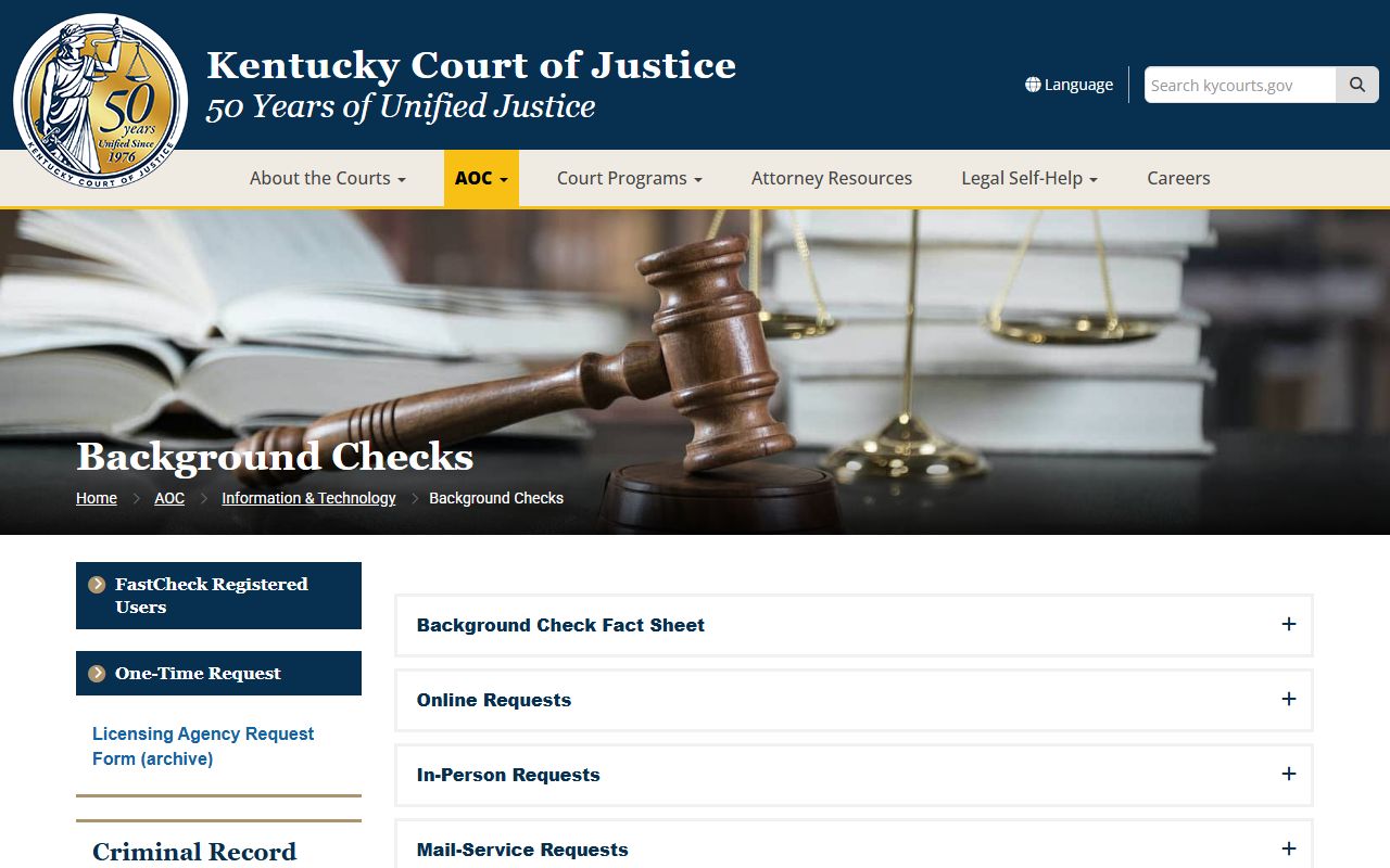 Shelby County court records background check route through Kentucky courts