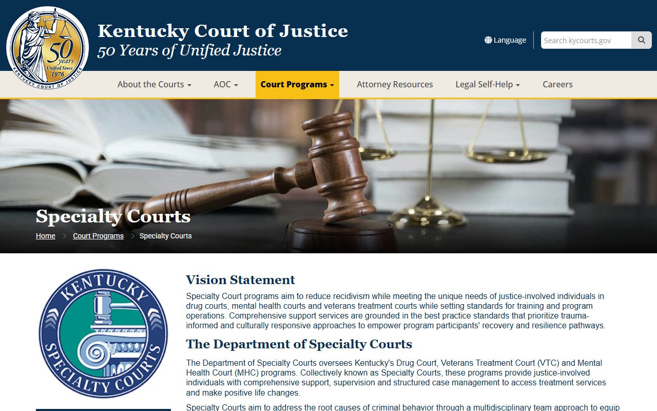 Shelby County criminal court records and Kentucky Specialty Courts overview