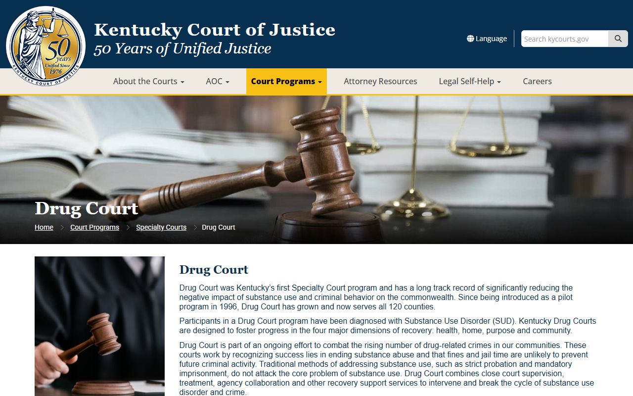 Shelby County criminal court records and Kentucky Drug Court program