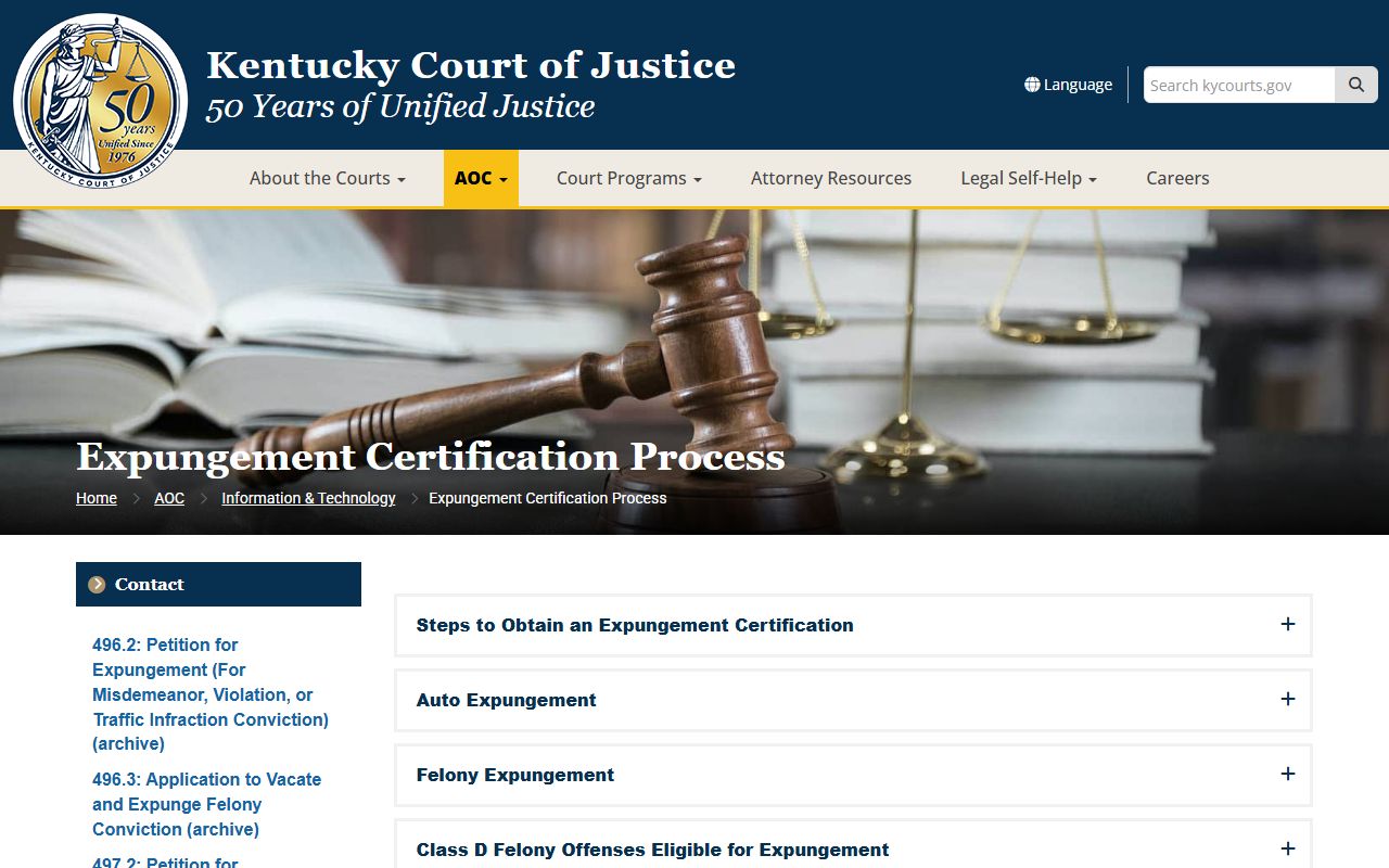 Shelby County criminal court records expungement information